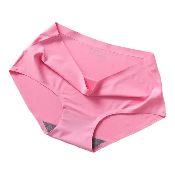 12 stk. Kvindernes Is Silke Sømløse Underbukser Sexede Til Kvinder Lav Talje Briefs Plus Størrelse Sommerrøg Ubegribelige Underbukser dark pink XXL 65-75KG