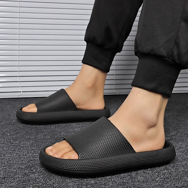 Hög Kvalitet Moln Tofflor För Män Flip Flops Strand Sandaler Badrum Icke-Slipp Slides Män Kvinnor Slippers Inomhushus Sho Er B-Navy 38-39 (fit 37-38)