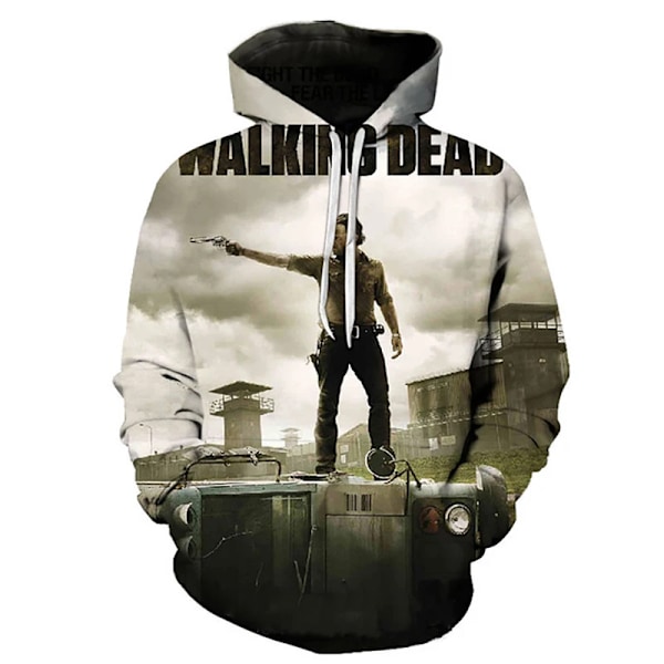 The Walking Dead Hoodies 3D Skræk Tv Drama Mænd Kvinder Overdimensionerede Halloween Pullover Hooded Sweatshirts Gade Tøj Tøj LMXQH2024175YW XL