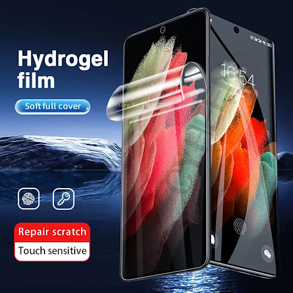 4Pcs Inte Glas För Samsung S8/S9/S10e/S10+/S10 5G Hydrogelfilm S20/S20+ S21/S21+/S22+/S22+/S23 Skärmskydd För Ultra Phone Skydd samsung S21 FE 5G Hydrogel Film