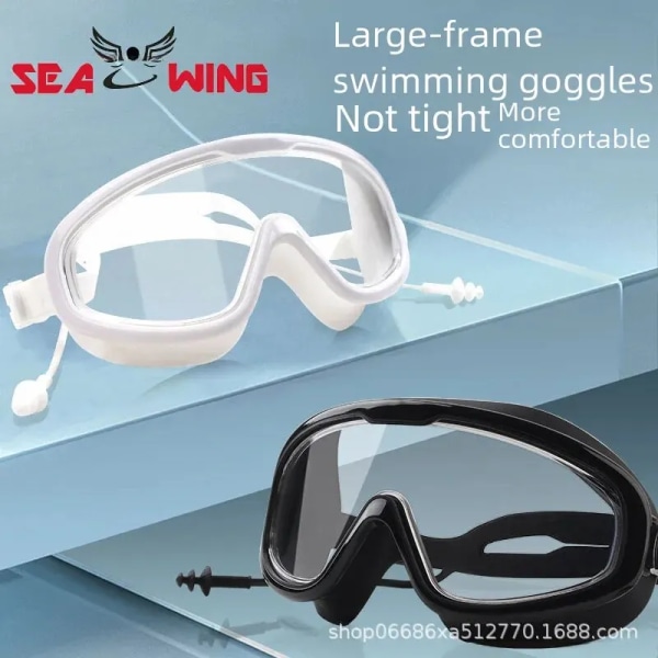 Vattentät anti-dimma högupplösta simglasögon för män kvinnor närsynthet utrustning SJ1880-2 black plain [bags]]