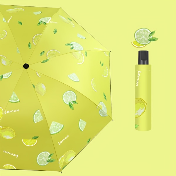 1 st Creative Fruit Series fällbart manuellt eller automatiskt paraply, förstärkt vindtätt och regntätt, kompakt mini-lätt reseparaply