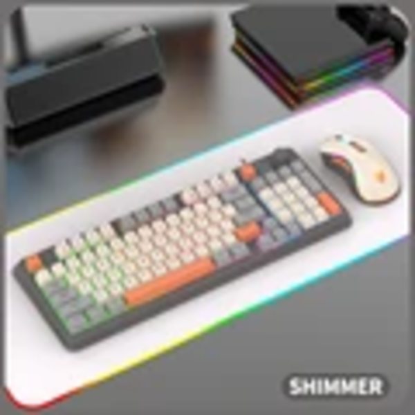 K820 Usb Trådlöst Spel Tangentbordsmus Set Upplyst Skrivbord / Laptop Hem Kontor Kvinnlig Hane Tangentbordname K820 Shimmer