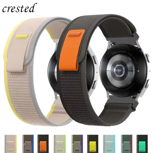 20 mm/22 mm rem för Samsung Galaxy Watch 4 classic/5 Pro/active 2/3/Gear S3 Trail Loop-armband Huawei Watch GT 2/2e/3 Pro -band Blue Orange 20mm watch band