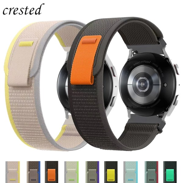 20 mm/22 mm rem för Samsung Galaxy Watch 4 classic/5 Pro/active 2/3/Gear S3 Trail Loop-armband Huawei Watch GT 2/2e/3 Pro -band Orange green 20mm watch band