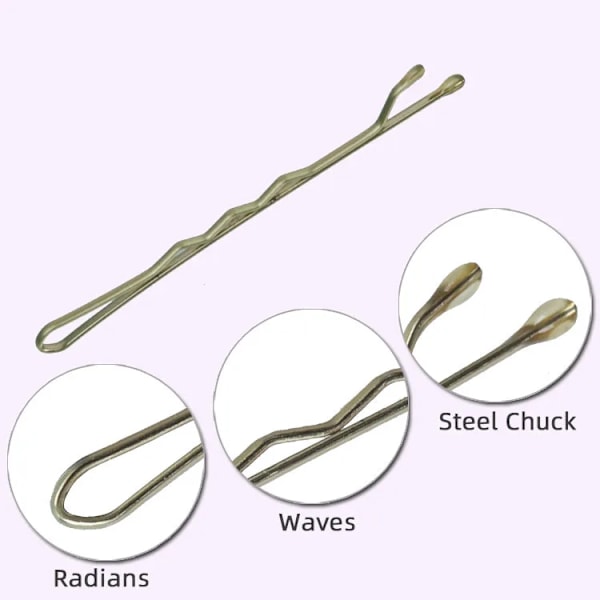 50-150 stk. 5 cm Bølge Bobby Pins Legering Guld Sort Hårnåle Enkle Hårklip Barrette til Bryllup Brud Kvinder Piger Frisurer Værktøj silver 150Pcs in box