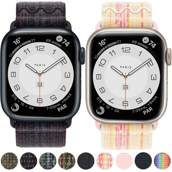 Nylon För apple watch band ultra 2 49mm 44mm 40mm 45mm 41mm 42mm 40mm armbandsrem iWatch Ultra series 9 7 6 5 se 8 StarP 38mm 40mm 41mm