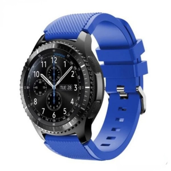 22 mm silikonrem för Samsung Gear S3 Classic/S3 Frontier/3 45 mm Huawei Watch GT2 46 mm sportarmband för Amazfit GTR/Stratos Navy blue for Strap width 22mm