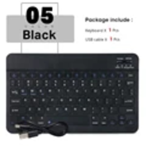 Mini Trådlös Tangentbord Bluetooth Tangentbord För Ipad Telefon Tablet Bärbar Bluetooth Tangentbord Och Mus För Samsung Xiaomi Androidname Black-no mouse