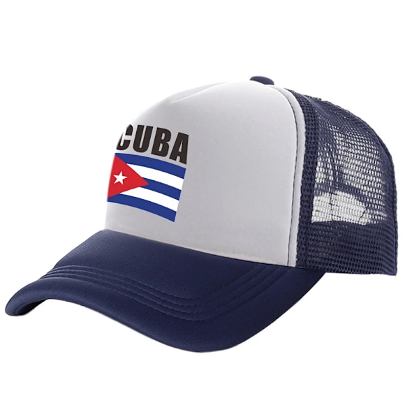 Cuba Trucker Cap Herrar Sval Kuba Flagga Hatt Basebollkeps Sval Sommar Unisex Mesh Nätkepsar Yellow