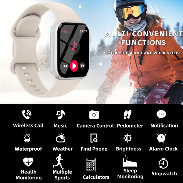Fashion Wireless Call And Answer Smart Watch 4,65 cm tums helskärmspeklocka för män och kvinnor för flera sporter, uppringning/svarartelefoner Black & Gray