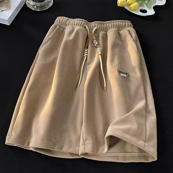 Enkelt Nya Sportbyxor Casual Byxor Modemärke Lös Byxor Mäns Ungdom Mode Trendy Solid Färg Apricot XXL
