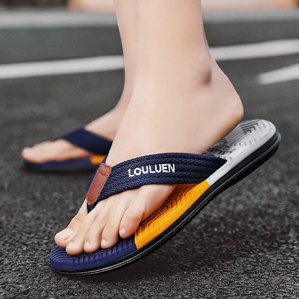 Høj Kvalitet Mænd Flip Flops Sommer Strand Flip Flops Mænd Mode Åndbar Casual Mænd Strand Tomp Sommer Udendørs yfL-216-junlv 41