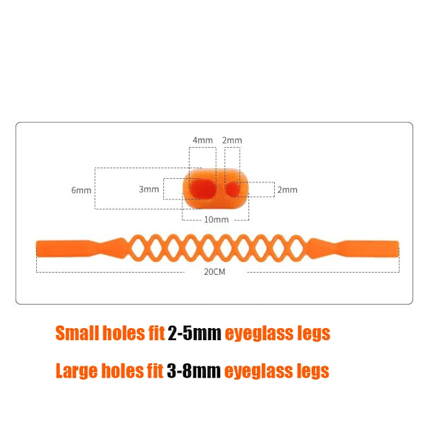 Silikon Hög Elastiska Glasögon Kedja Dubbla Hål Anti Slip Sport Glasögon Rem För Barn Vuxna Sladdar Ögonglasögon Kedjesladd Innehavare green