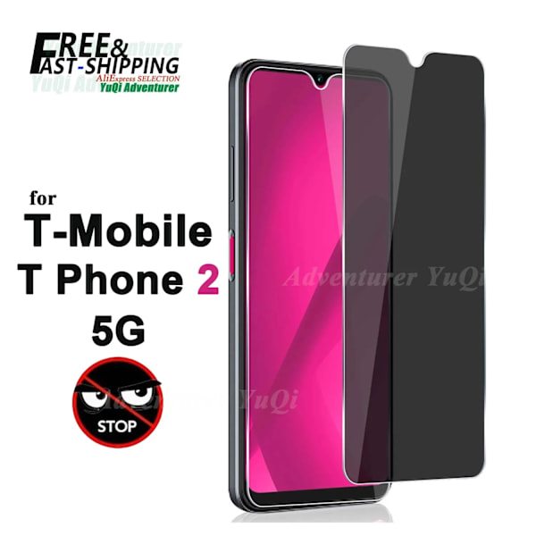 Anti Spy Näytönsuoja T-Mobile T Phone 2 5G:lle Yksityisyys Karkaistu Lasi 9H Anti Peep Naarmuuntumaton Korkea Al-Aine for T Phone 2 5G 3 PCS