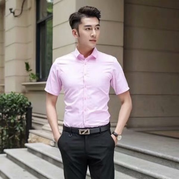 Lyhythihainen T-paita Miesten Slim-Fit Business Casual Paidan Kesä Ohut Musta Ja Valkoinen Muodikkaat Top Tyylikäs Työvaatteet White M