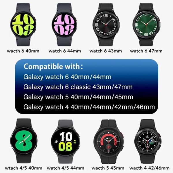 20mm band för Samsung Galaxy watch 6 Rem 40mm 44mm 6 klassisk 43mm 47mm Trail Loop Nylon armband correa Galaxy watch 4/5/ pro Cream watch 4 classic 46mm