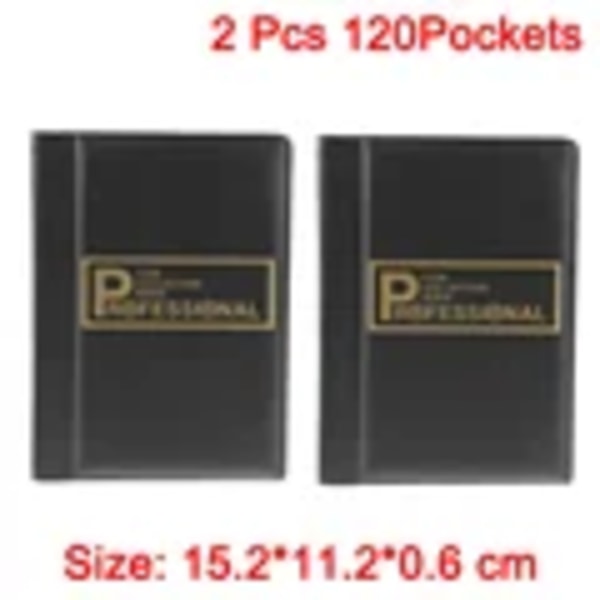 1/2 kpl 120 taskua kolikkoalbumi kokoelmakirja muistokolikoiden säilytystelineet PVC kolikkoalbumi kokoelmakirja lahjat A 2 pcs black