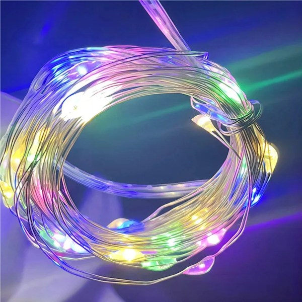 5M 10M 20M USB LED Lysstreng DC 5V Sølvtråd Garland Lys Vandafvisende Feelygter Til Jul Bryllup Fest Dekoration RGB 10m-By USB