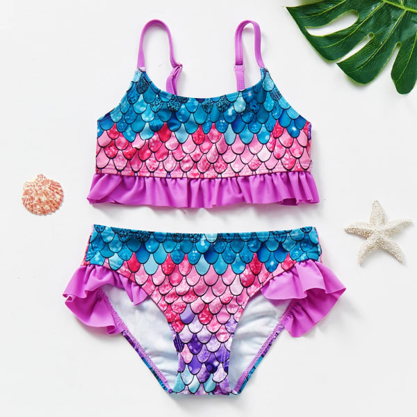 1~14Y Flickor Badkläder Flickor badkläder Två delar Barn Bikini set Biquini Infantil Simdräkt för barn-ST108mix ST290 pink 7-8Years