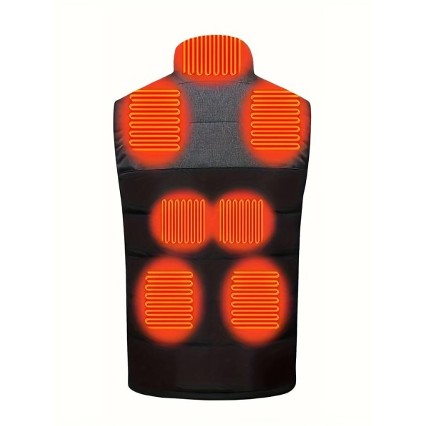 Men's USB Heating Vest For Fall Winter Outdoor Activities (Battery Pack Not Included) Without Power Bank