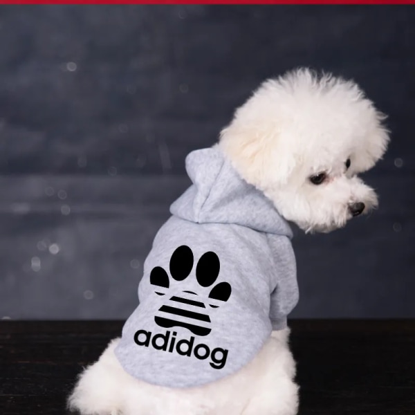 Små hundkläder Fransk Bulldog Samojed Hoodie Vinter Varm tröja Bekväma kläder för stora hundar GRAY 7XL(22-26KG)