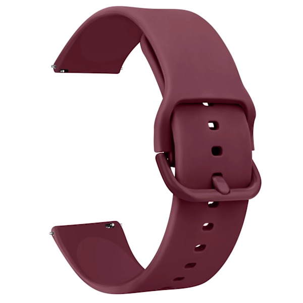 20mm Armband för Samsung Galaxy Watch FE 7 6 5 4 40/44mm Sportarmband för Galaxy Watch 4 6 Classic/Active/5Pro/Watch 3 41mm Band Wine Red 20mm Universal