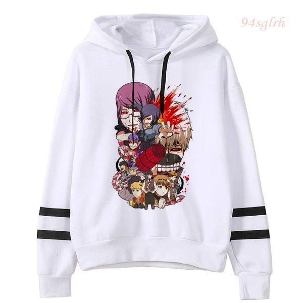 Unisex Tokyo Ghoul Kaneki Ken Eyes Hoodie Japansk Anime Pullover Herr Kawaii Manga Sweatshirt Harajuku Hip Hop Streetwear Man 16003 XXL