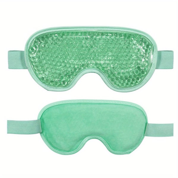 Kylande ögonmask Gel Ögonmask Återanvändbar kall ögonmask för svullna ögon, Eye Ice Pack Ögonmask, migrän, stress relief GREEN