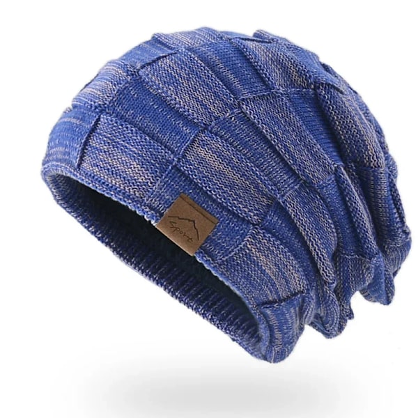 Vinterhue Varmt Plus Størrelse Udendørs Strikket Mand Kvinde Uld Pompom Hue Casual Stræk Hæklet Beanies Hue Kasket Til Kvinder Mænd Style1 Purple One Size