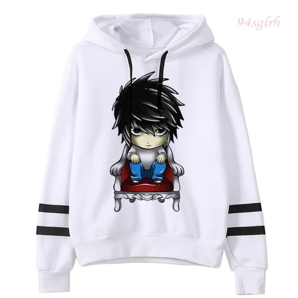 Unisex Death Note Shinigami Ryuk Anime Kawaii Hoodies Harajuku Män Light Yagami Manga Sweatshirts Hip Hop Casual Streetwear Man 30097 XL
