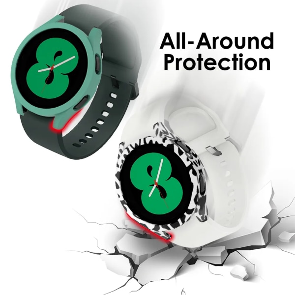Watch för Samsung Galaxy Watch 4 40 mm 44 mm 42 mm 46 mm 45 mm , PC Matte Case All-Around skyddande stötfångare för Watch5/5Pro Black Red Galaxy Watch 4 44mm