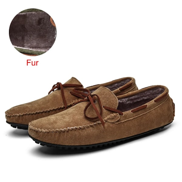 Dekabr Casual Män Äkta Läder Skor Sommar Andas Gröna Mäns Loafers Läder Skor Sapato Masculino Zapatos Hombrename 03 Brown 14