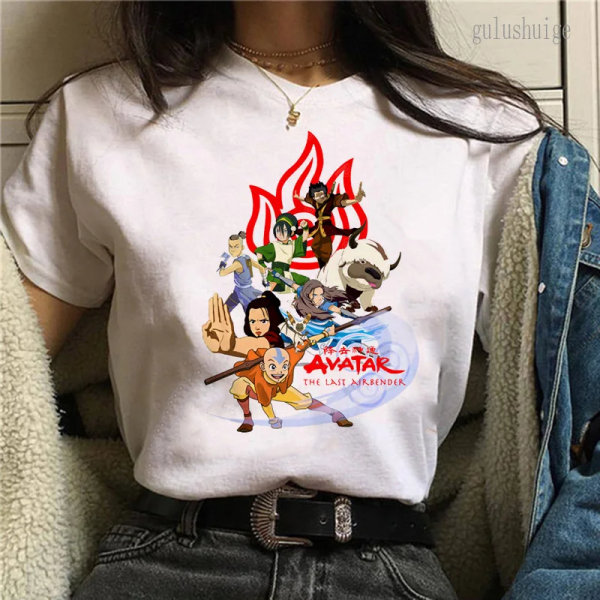 Avatar The Last Airbender Fire Nation Anime Cartoon T-shirt Unisex Summer Causel Harajuku Tshirt Ullzang T-shirt 90-tal Anime Tees 30452 S