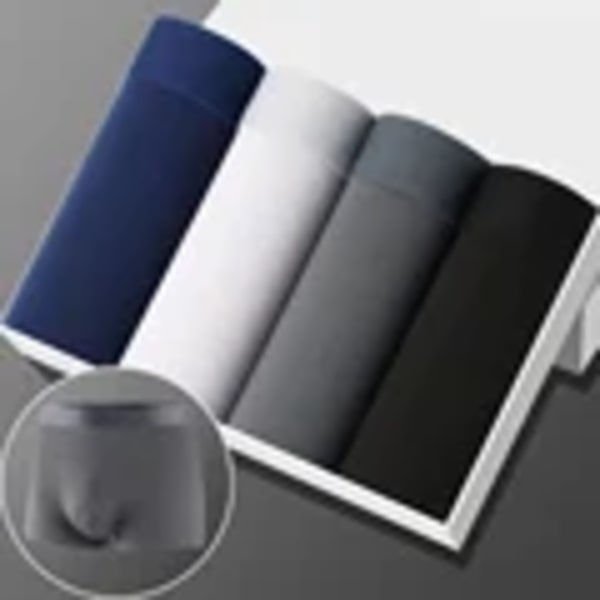 4/8Pcs Mäns Boxer U Konvex Tryckta Underkläder Manliga Mode Bekväma Shorts Andningsbara Underkläder 45-100Kg D set 4pcs 2XL 60-70kg