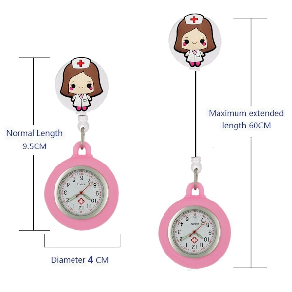 Smukke hospital medicinske sygeplejerske læge ikoner tegneserie FOB lommeure mode tilbehør unisex kvinder mænd klip hænge ur gave P