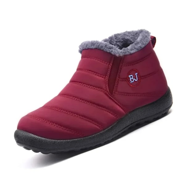 Damskor Stövletter Slip On Vinterstövlar Trendiga Vinterskor För Kvinnor Booties Korta Vattentäta Snö Pälsstövlar Ankel Bota Feminina 2024 M351 Women s Purple 45