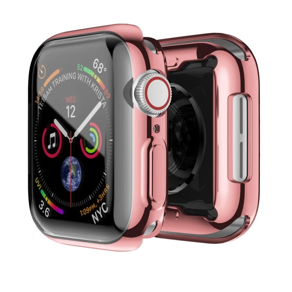TPU- cover för apple watch Case 44MM 45MM 41MM 42MM 38MM 40MM Helt stötfångarbandsskydd iwatch-serien 9 8 7 6 5 3 SE tillbehör pink gold 42mm Series 321