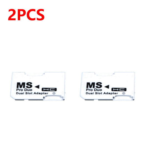 1-3 st miniminne SD TF till MS-kort minneskortadapter för PSP-kort Enkel/dubbel 2-platsadapter för Pro Duo Plug And Play White Dual 2PCS
