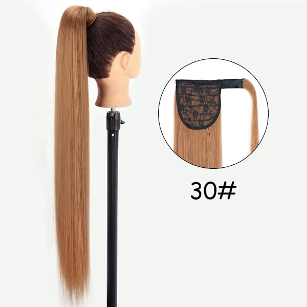 34 Inches Syntetiska Ponytail Hår Förlängning Clip I Falska Peruk Hårpiece Blond Omslag Runt Pigtail Lång Smink Overhead Pony Tail 30 34inches 85cm