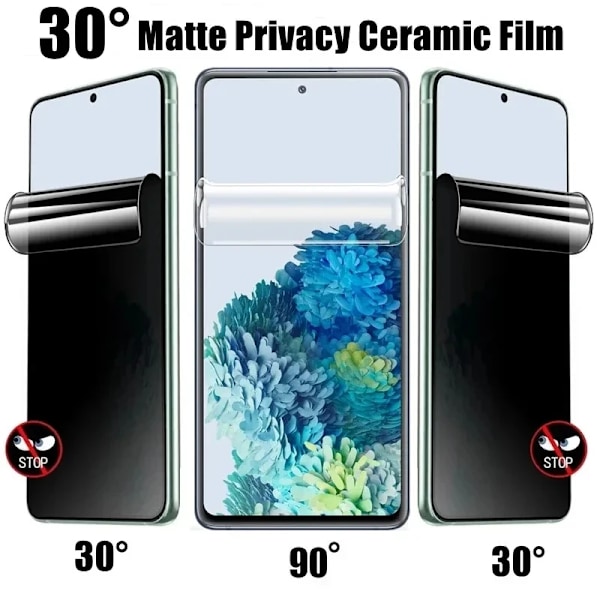 3Pcs Anti-Spy Hydrogel Film För Samsung S23 S21 S22 S24 Ultra S10 Plus S20 Fe Sekretess Skydd Torr For Samsung S10E 3Pcs