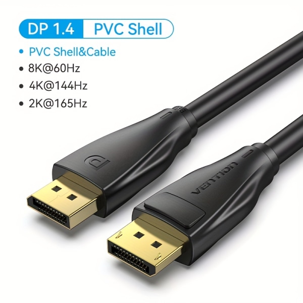 Vention Display Port 1.4 Kabel DP Till DP Kabel Dator TV Adapter Display Port Kontakt För PC Macbook HDTV Projektor 8K 60Hz 3m 1.5m (4.92ft)