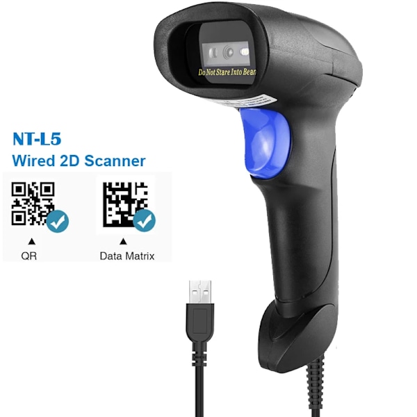 NETUM L8S Trådløs 2D Stregkodescanner med Stativ Automatisk Sensing Scanning QR Stregkode Læser PDF417 til mobilbetaling L5 Wird 2D Scan