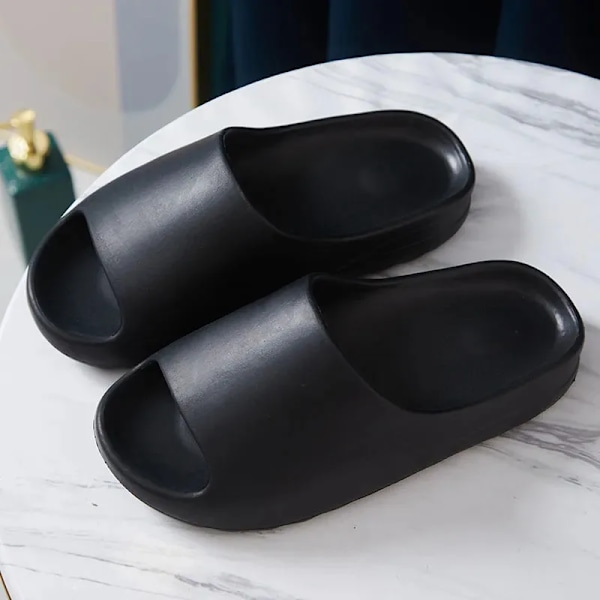 Kesätossut Miehille Pehmeä Pohja Sisätiloihin Koti Alusta Sandaalit Ranta Kengät Pari Ei-Liukastava Eva Flip-Flops Ranta Nainen black 38-39