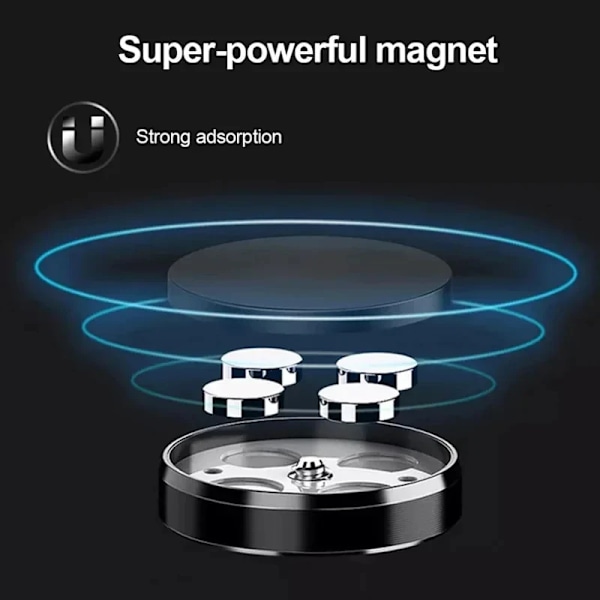 Magneettinen auton puhelinteline, magneettikiinnike, tarttuu auton kojelautaan, seinään, matkapuhelimen teline autoon Samsung Xiaomille Silver