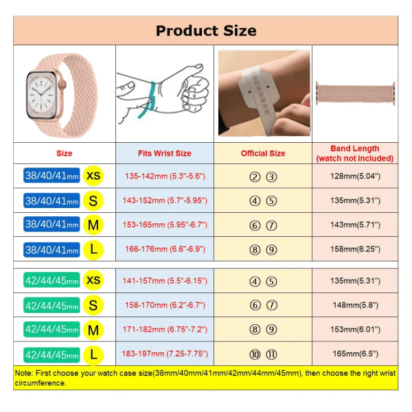 Flätad Solo Armband För Apple Watch Band 45mm 49mm 44mm 42mm 41mm 40mm Nylon Correa Armband iWatch series 9 7 SE 6 8 5 Ultra 4 3 Red S