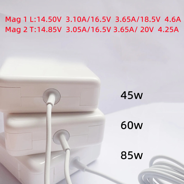 Ny 45W 60W 85W Power För Apple Macbook laddare A1278 A1502 A1398 A1286 A1237 A1304 A1370 A1377 A1466 Magnetladdare 60W-T-UK