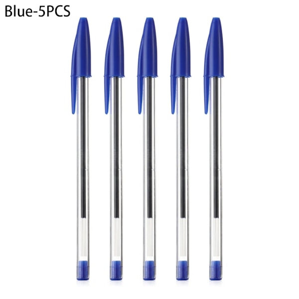 5/10 St Svart Röd Blå Kulspetspenna 1,0 Mm Kulspetspenna Student Signering Penna Skrivpenna Brevpapper Skola Kontor Tillbehör Blue-5PCS