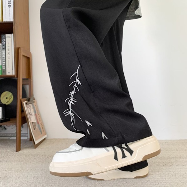 Nya Kinesiska Stil Casual Byxor Mäns Vår Sommar Fashion Märken National Style Byxor Män 2024 Nya Byxor Höstdräkt Byxor White XL