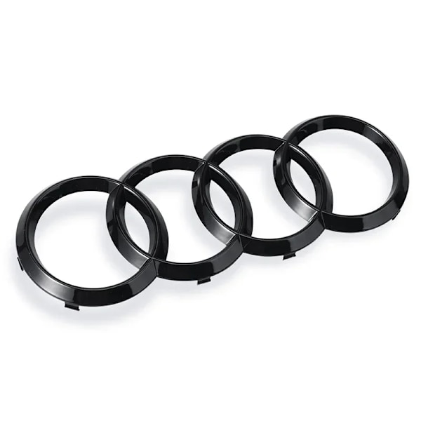 4 Ring Abs Bilhuva Främre Grill Bakre Baklucka Emblem Logo Märkemärke Decal För Audi A3 A4 A5 A6 A7 Q2 Q3 Q5 Q8 Tt glossy Black Front 263mm